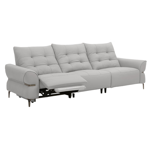 
Lezhibao LAZBOY leather sofa living room new electric function sofa zero wall retro sofa Bach 683 Big Bear White-2.77 meters-large-three-person right electric
