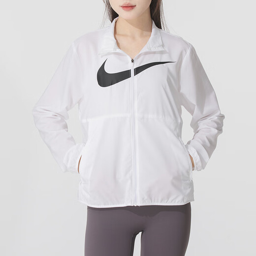 Nike (NIKE) women's simple sports running jacket jacket HV2648-100 white M