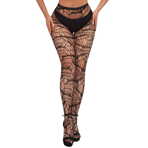 Nouveaux produits d'Halloween en stock Bas résille chauve-souris jacquard européens et américains, bas résille chauve-souris denses, bas résille jacquard 6189, taille unique (carte blanche opp)