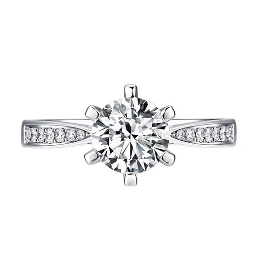 AVHE White 18K Gold Diamond Ring Proposal Gift Diamond Ring Artificially Grown Diamond Wedding Gift Confession Chinese Valentine's Day 18K Gold Diamond Ring-Cultivation Diamond 1 Carat D Color VVS