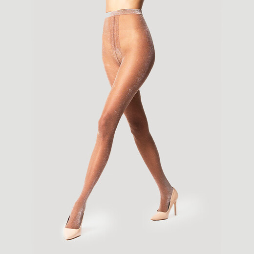 Wolford Shiny25d Shiny Metal Textur Strumpfhosen 17081 Offizielle authentische 9850 Grau/Silber XS