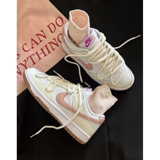 Nikelpp Customized Sneakers Nikedunnlow Dampfpuppenpuppe Coriander Milchshake Fresh Nische Rice Pink Board FD9922-151_ (Vanillemilchshake) 41_Support Identification_Fake Eine und drei Kompensation