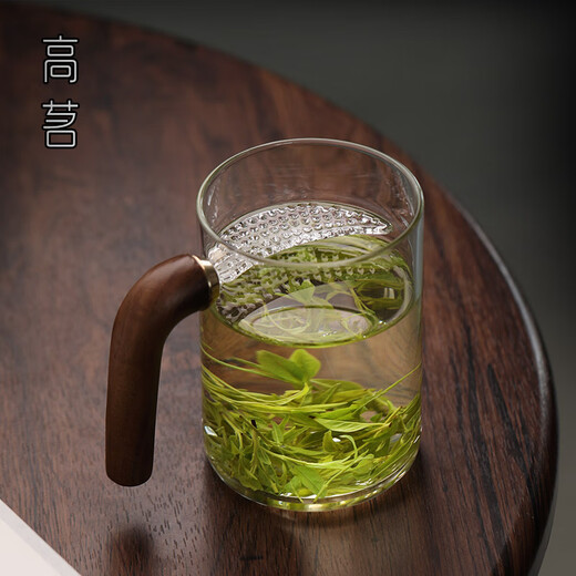 
Crescent cup for green tea making special glass cup with handle for personal household filter tea cup drinking tea drinking water cup 9207 Crescent cup 450ML 400mL does not contain -600mL contains