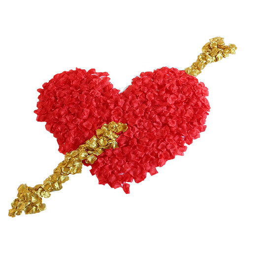 Creation Secret Simulation Rose Petals Wedding Confession Decoration Hand-Spreading Flowers Valentine's Day Proposal Making Romantic Wedding Room Decoration Supplies Champagne Color 3 Packs (About 300 Pieces) Petals