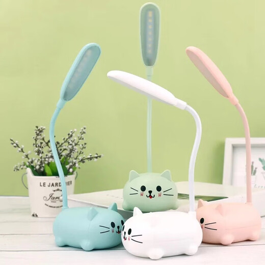 USB plug-in table lamp LED cartoon desktop ornament children's gift night light cute little table lamp kindergarten gift cute pet animal + plug-in model random color