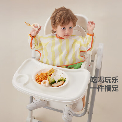 Betis children's smock, baby eating bib, anti-dirty, male and female baby long-sleeved anti-fouling reversible apron, milk cover spot L