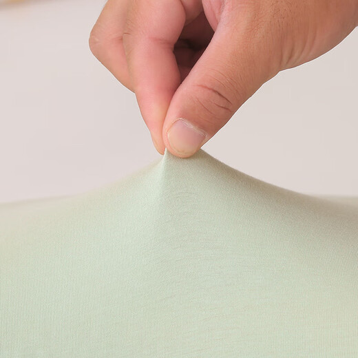 Class A children's silicone pillow 0 to 6 years old baby neck protection washable infant kindergarten primary school student pillow core 3-5cm 0-6 years old solid color Ji Fanxi-Fangcao Green 55*33*3cm 1 piece