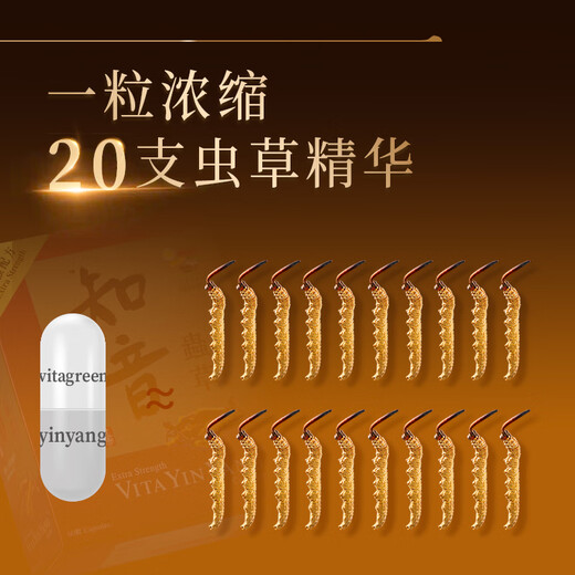 Vite Jianling Cordyceps Geschenkbox (60 3 Kisten Cordyceps + 10 2 Kisten mit 2 Kisten Geschenktüte) Cordyceps -Kapseln