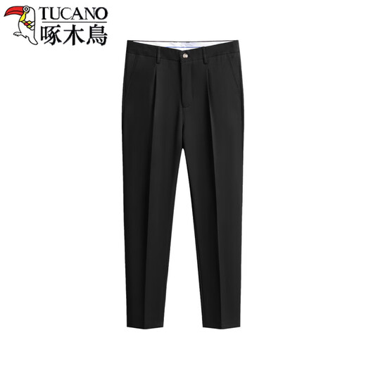 Woodpecker (TUCANO) suit men's Korean casual business formal jacket slim fit groomsmen and groom wedding dress no-iron suit black suit + white shirt + tie S