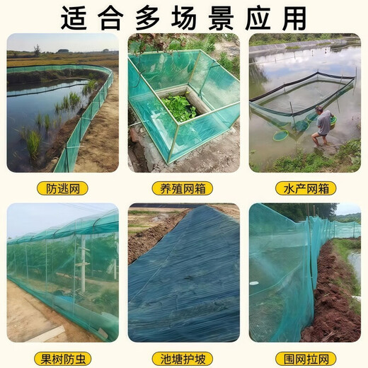 Orchard fruit tree anti-bird net fish pond breeding net chicken net fence protective net nylon fishing net anti-hail net knotless net 1 meter wide X 10 meters long 0.5 cm hole