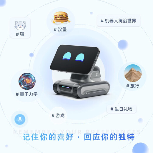 Looirobotlooi Desktop Roboter AI Lernassistent Geste Interaktive Sprachgespräch Deepseek AI Chinesische Version Roboter Spielzeug Geschenk Eins zu eins Service Intelligent Looi Space Black Schwarz