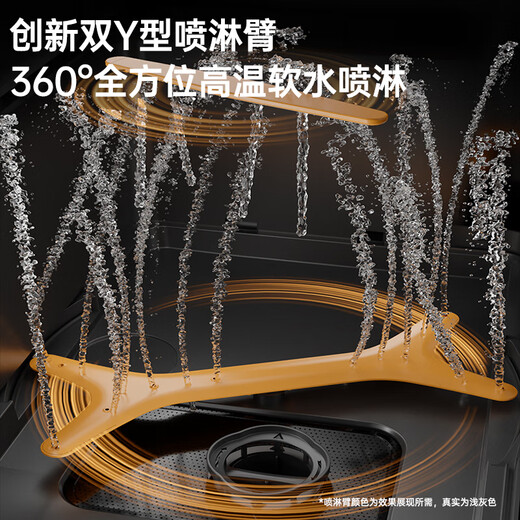 GORGENOX 5 sets of installation-free dishwashers desktop small hot air drying UV sterilization baby care fruit and vegetable washing household ultra-narrow dishwasher washable pot white