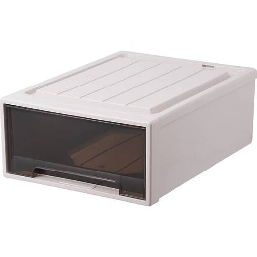 Sanqihu Wardrobe Storage Box Drawer Storage Box Household Wardrobe Clothing Organizer Plastic Clothes Storage Cabinet Export 3523 Depth 47*Width 35*High 23cm Special Offer One Pack Tea Color