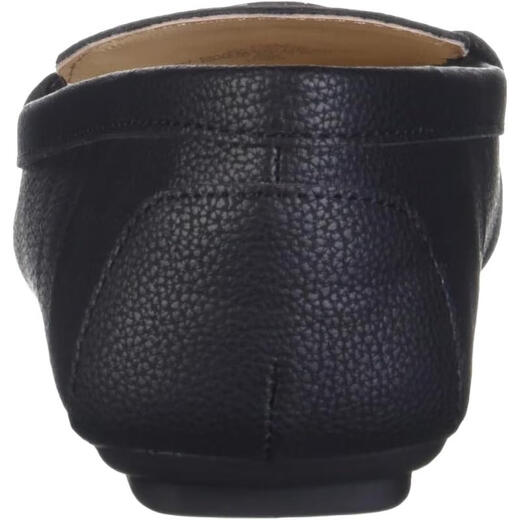 Anne Klein Women's Classic Casual Beanie Schuhe All-Match-Flachschuhe bequeme moderne Temperamentpendelschuhe Schwarz Leder 967 37.5
