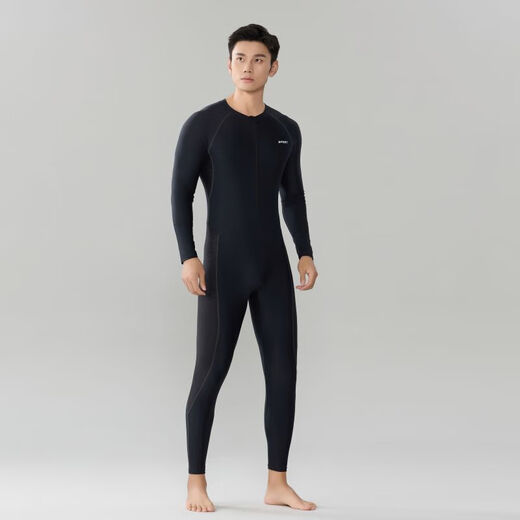 RSRDDY diving suit men's one-piece jellyfish suit long-sleeved trousers snorkeling full-body sunscreen quick-drying warm swimsuit large L (suitable for 80-100Jin Jin equals 0.5 kg)