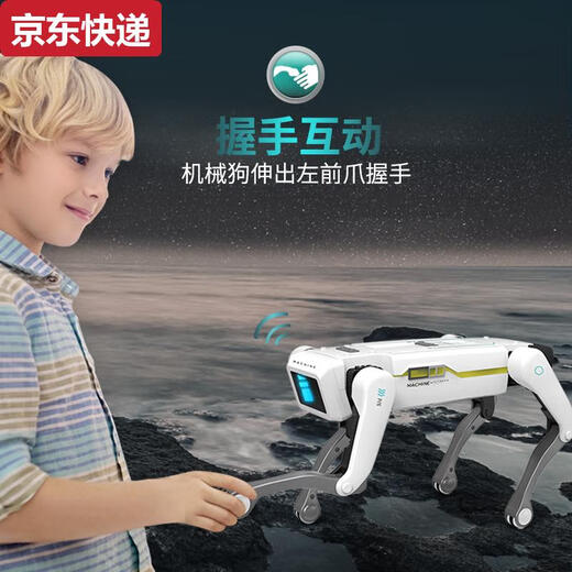 Qilicai 2025 Intelligent Fire Fighting Machine Dog Ai Intelligence artificielle Remote Contrôle Robot Cadeau d'anniversaire pour enfants Toys Blue Special Machine Dog 8020