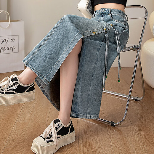 Sichuansshe Fashion Skirt 2025 Весна и лето Новая женская ретро-пуговица с высокой джинсовой юбкой с высокой ездой