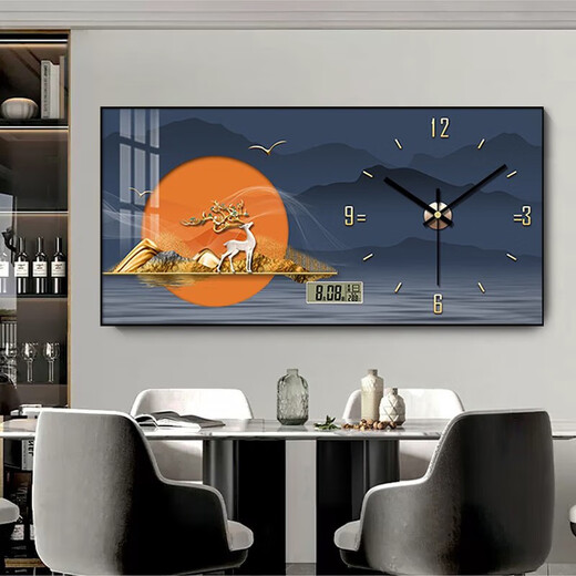 
Yaoshijia painting light luxury electric meter box decoration painting with clock and watch household electronic perpetual calendar clock cover distribution box power switch box hanging painting JD121.27 perpetual calendar + watch 80*40cm (cover 70*30) lift cover/strip black frame