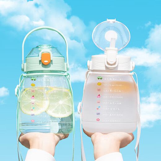 
Shantou Lincun Water Cup Women's Large Capacity Summer Style Straw Cup High Temperature Resistant Big Belly Cup Special Water Kettle Plastic Cup ZKBHSL-12159 Transparent 400ml-Strip Style