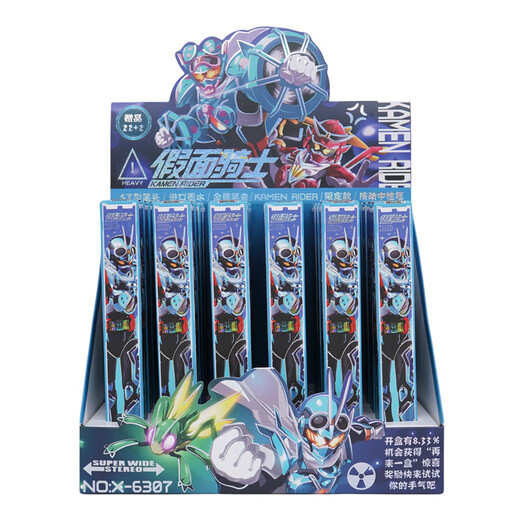 MPPMCK New Kamen Rider Blind Box Stift kreativer kreativer und gutaussehender japanischer Anime Peripheral Schreibwarenpresse Neutraler Stift Schnell trocken schwarzer Wasser 0,5-mm-Schüler Sonderpreis X-6227 Jiyikawa Blind Box Stift zufällig 6 0,5 mm x Single