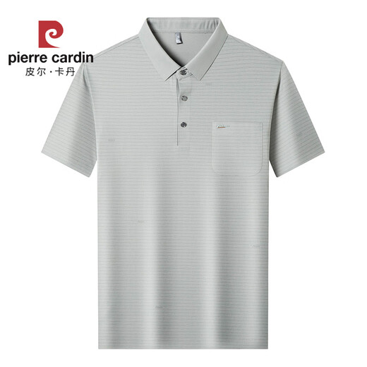 
Pierre cardin 2025 ice silk short-sleeved men's T-shirt middle-aged dad outfit summer thin casual breathable striped polo shirt men red 15286 L 50 recommended weight 125-145 Jin [Jin equals 0.5 kg]