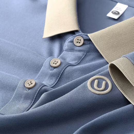Lilang Sitio web oficial Fang Ship Store Sitio web oficial Pure Cotton Summer Shirt Summer Polo de manga corta para hombres V Bordery Casual Versátil suelto T [bordado H] Khaki-9901 M 48 Sugerencias 90-110Jin [Jin equivale a 0.5 kg]