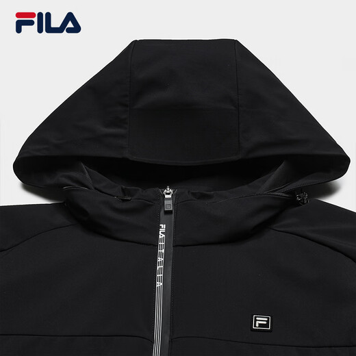 FILA Official Men's Woven Jacket 2025 Autumn Fashion Simple Casual Comfortable Hooded Top