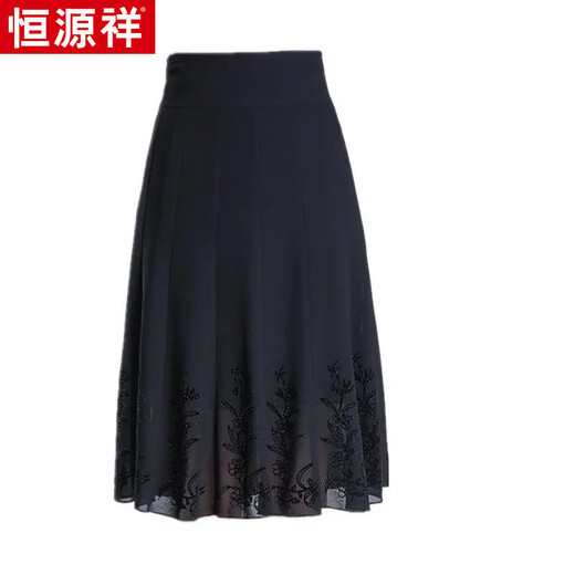 Hengyuanxiang Summer Women's Mother Falda Madre Falda de mediana edad Luz versátil y falda de baile delgada Falda A-Line Falda 753 Tamaño promedio 27 [Circunferencia de cintura 2 pies]