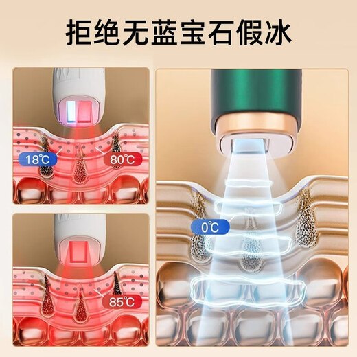 Yuelangsen Hair Removal Device Freezing Point Sapphire Hair Removal Instrument Painless Whole Body Lip and Armpit Hair Private Parts Student Home Female Hair Removal Magic Device KGPG Hair Removal Device Dark Green Freezing Point Hair Removal + Root Hair Removal + Whole Body Available