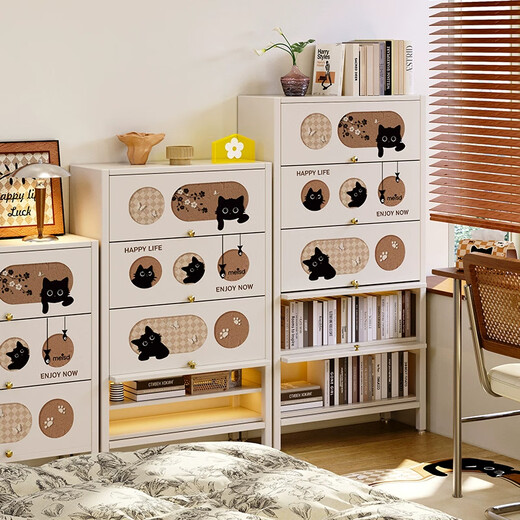 
Yuhuade steel shoe cabinet household door entrance entrance entrance cabinet against the wall integrated shoe cabinet mid-style dustproof large-capacity shoe cabinet 11-layer 700*350*1695 [retro cute cat]