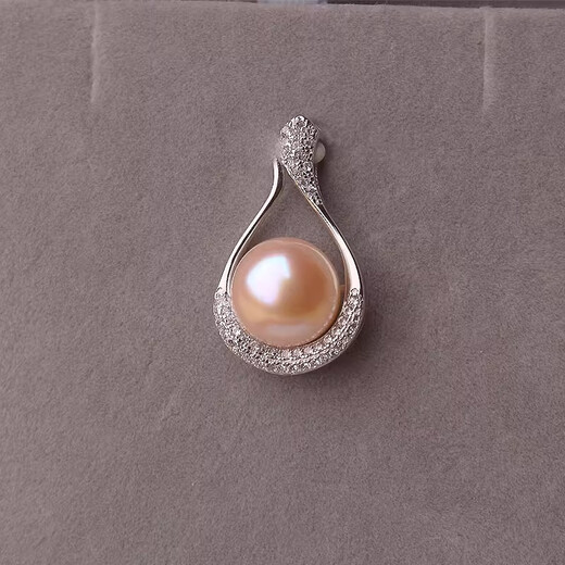 KUXA French natural freshwater pearl pendant necklace women's s925 sterling silver clavicle chain 2025 white pendant +45cm chain silver (