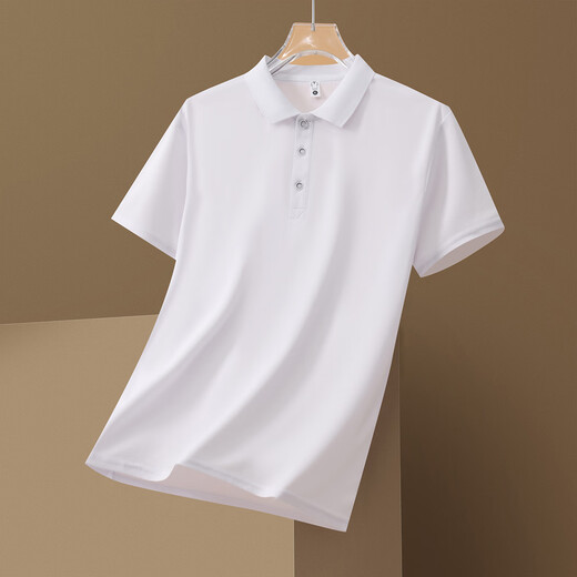 
Jewish POLO neck short-sleeved T-shirt men's summer sports running trend casual thin T-shirt breathable quick-drying top HEPG-JS-677 Sky Blue (single-piece) 4XL