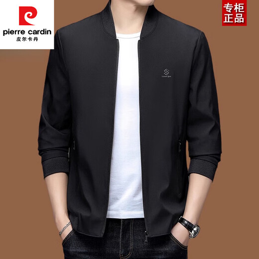 
Pierre cardin high-end men's jacket spring and autumn men's middle-aged baseball collar clothes solid color casual jacket top N9905 blue M 170 size [recommended 90-115 Jin [Jin equals 0.5 kg]]