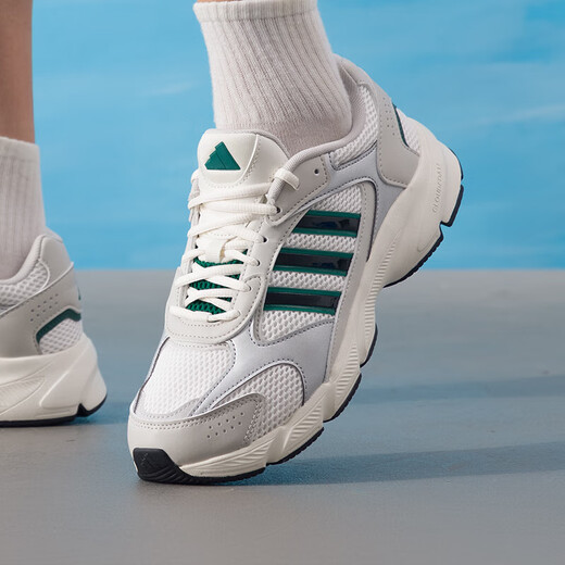 
Adidas running shoes men's shoes 2025 autumn new CRAZYCHAOS retro sneakers low top mesh casual shoes JS4839 white and green 42.5 (265mm)