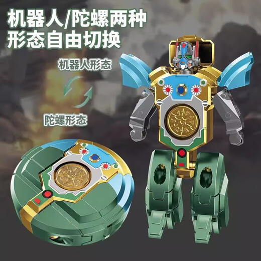 Deformable Robot Fingertip Gyro Mecha Deformed Robot Mechanical Gyro Mechanical Gyro Decompression Rotating Children's Toys Robot Finger Gyro [Random Color]