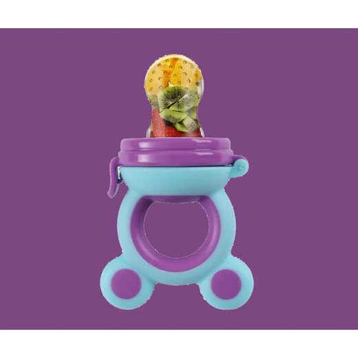 Qingsiyi Baby Fruit and Vegetable Fun Children's Bite Bite Silicone Newborn Rice Porridge Infant and Toddler Fruit Food Supplement Magic Device Blue Purple