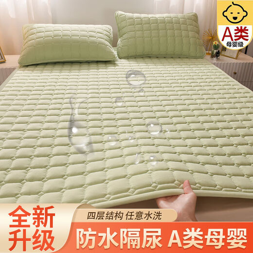 筏芯隔尿垫1.8米x2米防水床垫婴儿加厚褥子软垫隔尿布底尿布防水床 升级防水款-灰色【7A级】 90X201cm【单床护垫】