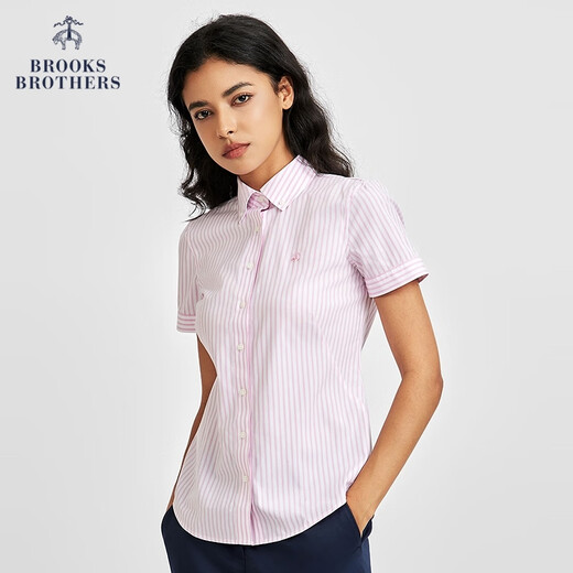 Brooksbrothers [Facile à prendre en charge] la chemise à manches courtes du coton SUPMA