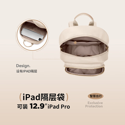 POLO双肩包女旅行书包笔记本ipad包防泼水包休闲百搭通勤背包生日礼物