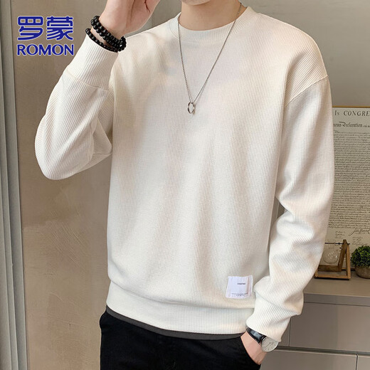 ROMON sweatshirt men's spring and autumn casual heavyweight long-sleeved T-shirt men's loose jacket tops men's clothing