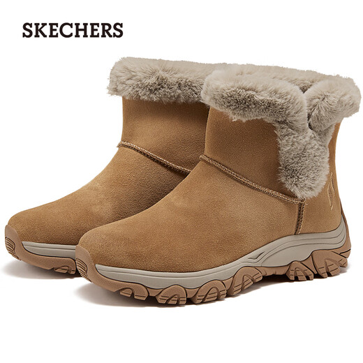 Skechers New Year's gift boots for women 2025 new winter velvet warm snow boots high-top outdoor casual boots 169103