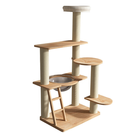 Madera sólida Gat Cat Crawler Integrated Cat Nest Platform de salto Tablero Four Seasons Universal Space Space Capsule Pet Suministies 9221 Capsule de espacio de madera sólida Catterio de gato