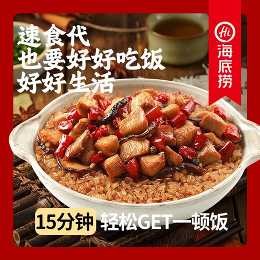 海底捞自热米饭 懒人方便速食快餐食品 宿舍夜宵自热拌饭便当 黄焖*2+辣子*2+肉丝*2【1098g】