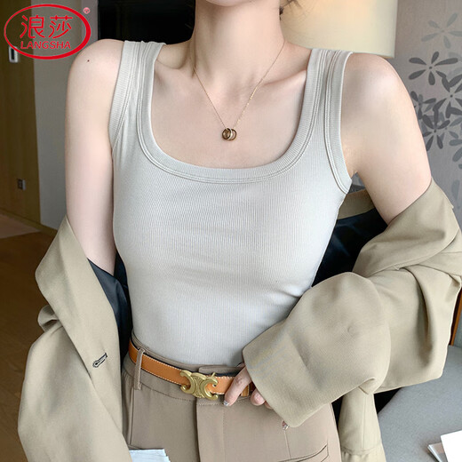 Langsha American wide-shouldered camisole women's inner wear 2025 new versatile breast-covering bottoming outer wear slim simple top
