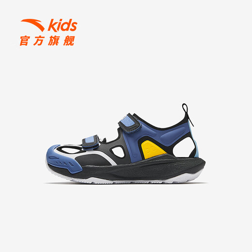 ANTA (ANTA) Children's Sandals Boys' Shoes 26th Spring New Qingyu Tuantan Technology Outdoor Baotou Beach Shoes Black/Sea Mist Blue-1 28