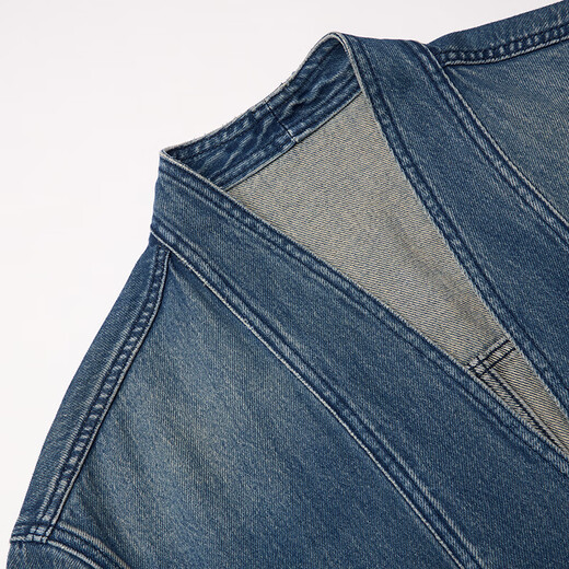 Chaqueta casual de chuyu para mujeres 2025 Autumn New Retro French Denim Flow Heavy Industry Chaqueta Top Osck Blue M