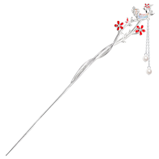 Ginqianhui hairpin for women, ancient style, tassel hairpin, new Chinese style hairpin, Valentine's Day birthday gift for girlfriend, wishing meow hairpin + seven warehouse delivery/next day delivery, 1 piece set