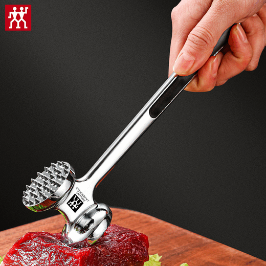 Zwilling (ZWILLING) Deutscher Fleischhammer, Fleischlösenadel für den Haushalt, Fleischklopfer, doppelseitiger Rindfleischhammer, Fleischhammer, Fleischlösehammer, Sehnenbrecher, doppelseitiger Fleischhammer*1
