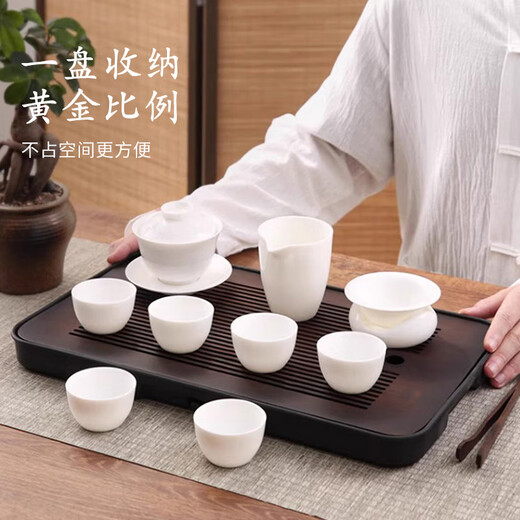 Home Easy Bamboo Small Tea Table Tea Tray Kung Fu Tea Set Tea Ceremony Accessories Small Tray Simple Water Storage Drainage Tea Tray Large