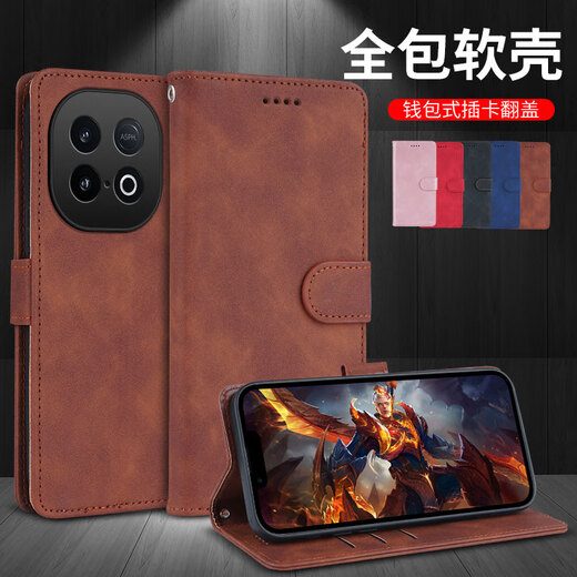 Luo Luou iQOOZ10TurboPro mobile phone case double-sided protective cover iQOO Z10 Turbo retro flip-top leather case soft silicone shell all-inclusive lens buckle wallet style anti-fall business black iQOO Z10 Turbo